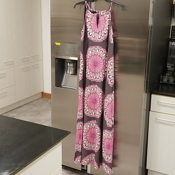 💕INC💕 Patterned Sleeveless Maxi Dress (M) - Picture 1 of 7